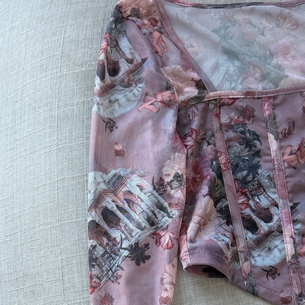 Angelic Pink Long Sleeve Women's Top - Picture 3 of 4